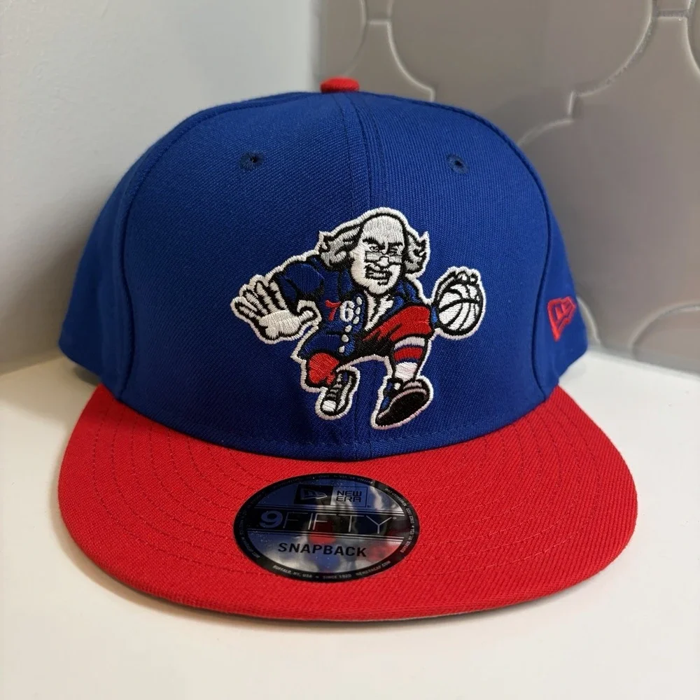 Philadelphia 76ers New Era 9FIFTY Two Tone Blue Red Adjustable Snapback Hat OSFM